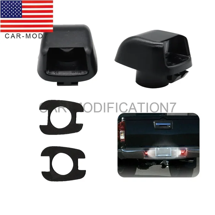 07-19 Nissan Frontier Rear Bumper Lamp License Plate Light Cover Black Shell