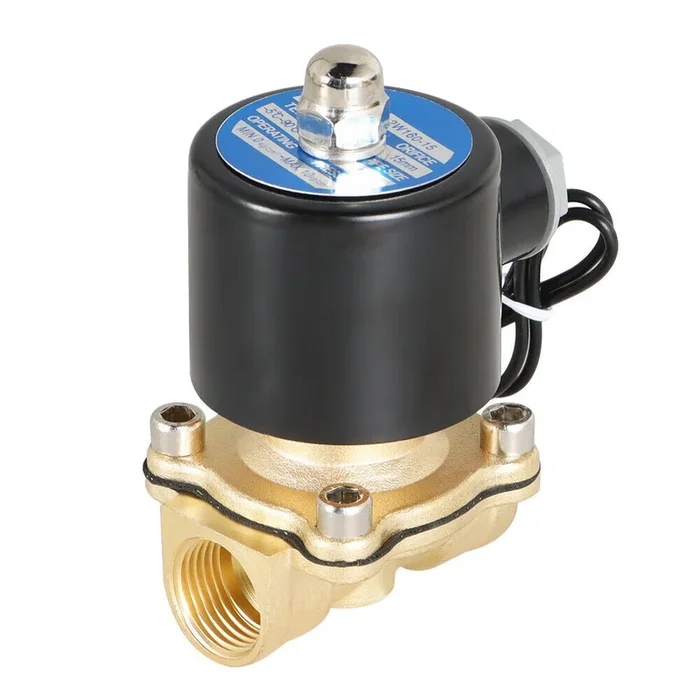 1/2 In NPT 12V DC Brass Electric Solenoid Valve Water Air Gas Viton NC