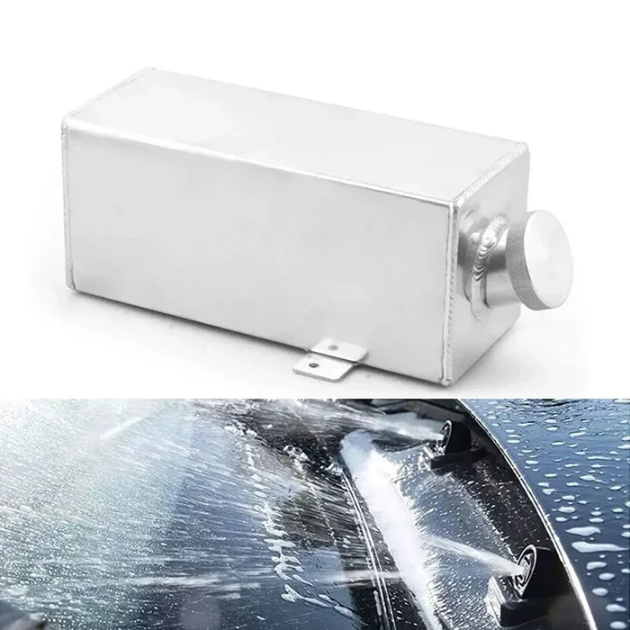 1.7L Polished Windshield Wiper Washer Fluid Bottle Overflow Reservoir Water Tank