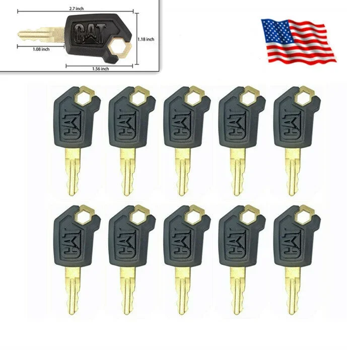 (10) Keys For CAT Caterpillar Heavy Equipment Ignition Key 5P8500