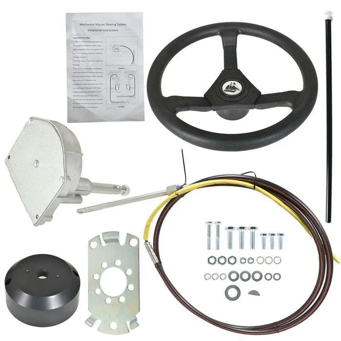 10FT SS13710 Boat Cable With Wheel For Marine Engine Turbine Steering System New