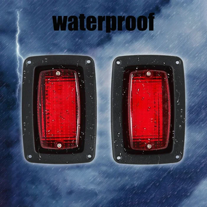 2 Golf Cart LED Tail Light 3 Wire Rear Taillights Pair Fits for Club Car DS