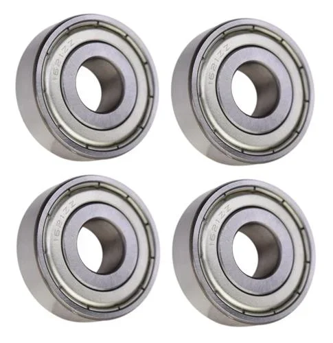 (4 Each) 1621-ZZ Shielded Radial Ball Bearing 1/2 ID X 1-3/8 OD X 7/16 Wide