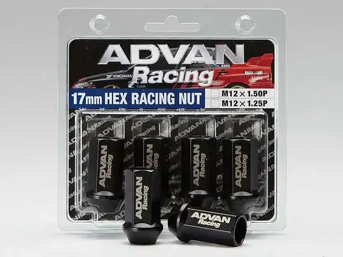 Advan Lug Nut 12X1.25 (Black) – 4 Pack