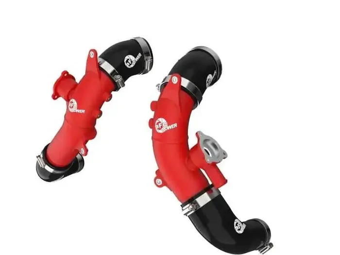 aFe 2022 Toyota Land Cruiser (J300) V6-3.5L (tt) BladeRunner 2.5in Aluminum Hot Charge Pipe – Red