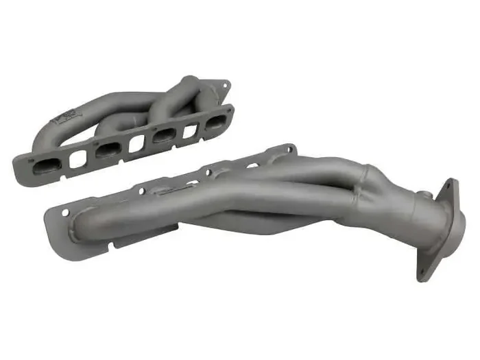 aFe Twisted Steel 304SS Short Header 15-22 Dodge Challenger SC V8-6.2L / 6.4L HEMI Titanium Coating
