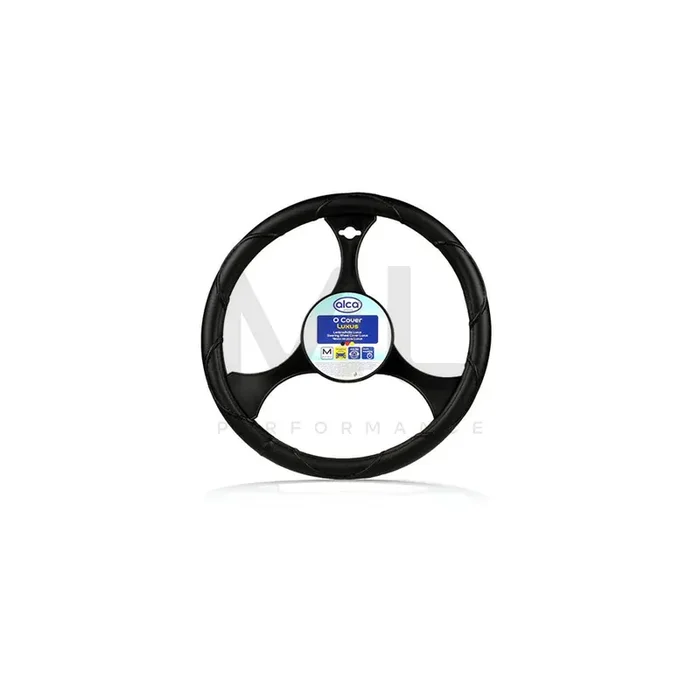 ALCA Luxus 590000 Steering wheel cover Black, Ø 37-39cm, PVC