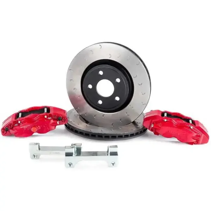 Alcon 2018+ Jeep JL 6-Piston Front Brake Upgrade Kit with 350x32mm Rotors and Red Calipers