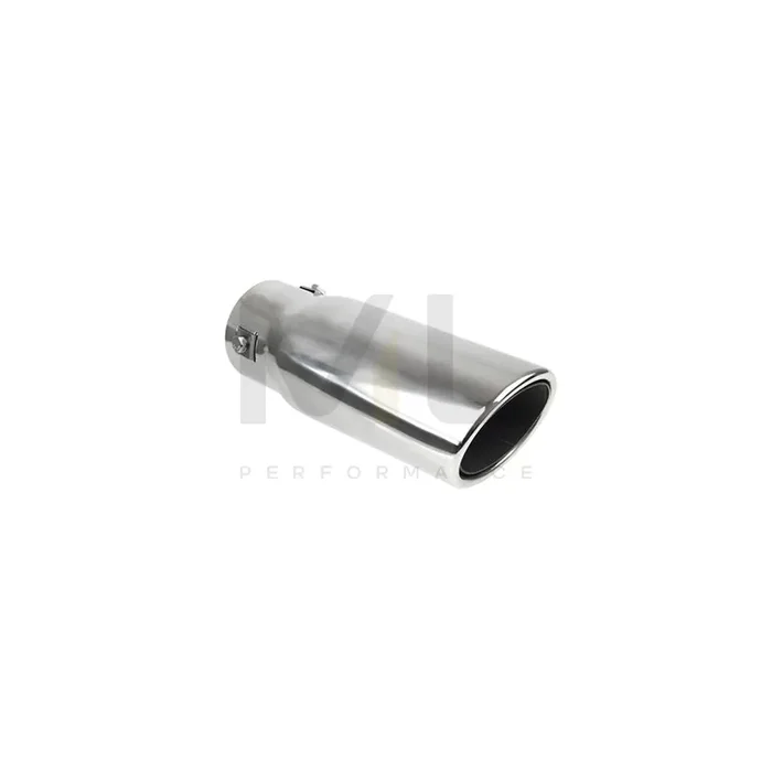 AMiO MT 021 02352 Exhaust tip 86 mm, oval, straight, Stainless Steel, 204mm, 65mm