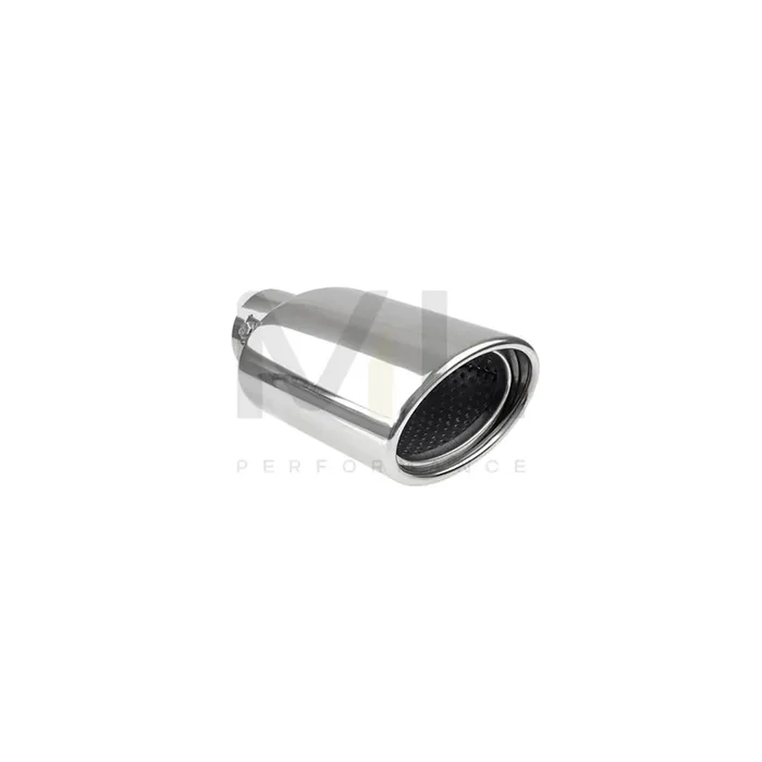 AMiO MT 023 02355 Exhaust tip 120 mm, oval, straight, Stainless Steel, 180mm, 58mm