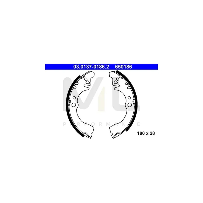 ATE 03.0137-0186.2 Brake Shoe Set