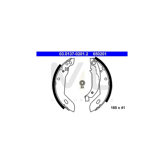 ATE 03.0137-0201.2 Brake Shoe Set with lever
