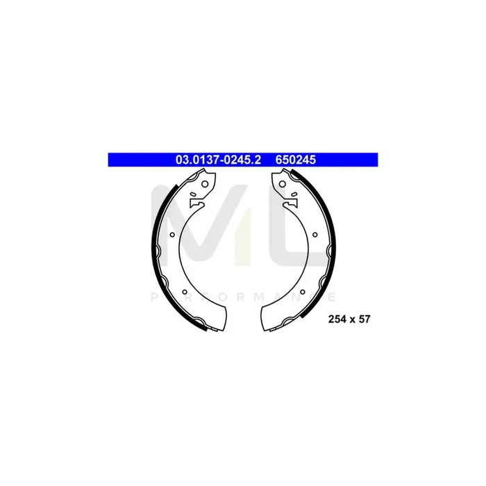 ATE 03.0137-0245.2 Brake Shoe Set suitable for MERCEDES-BENZ 100