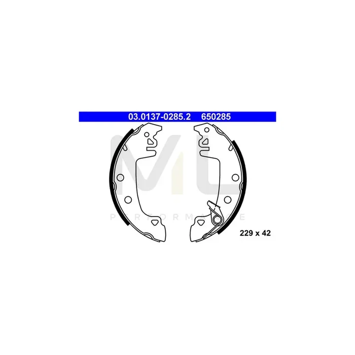 ATE 03.0137-0285.2 Brake Shoe Set