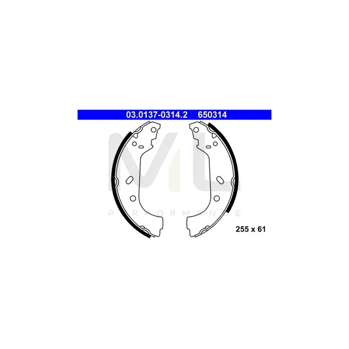 ATE 03.0137-0314.2 Brake Shoe Set