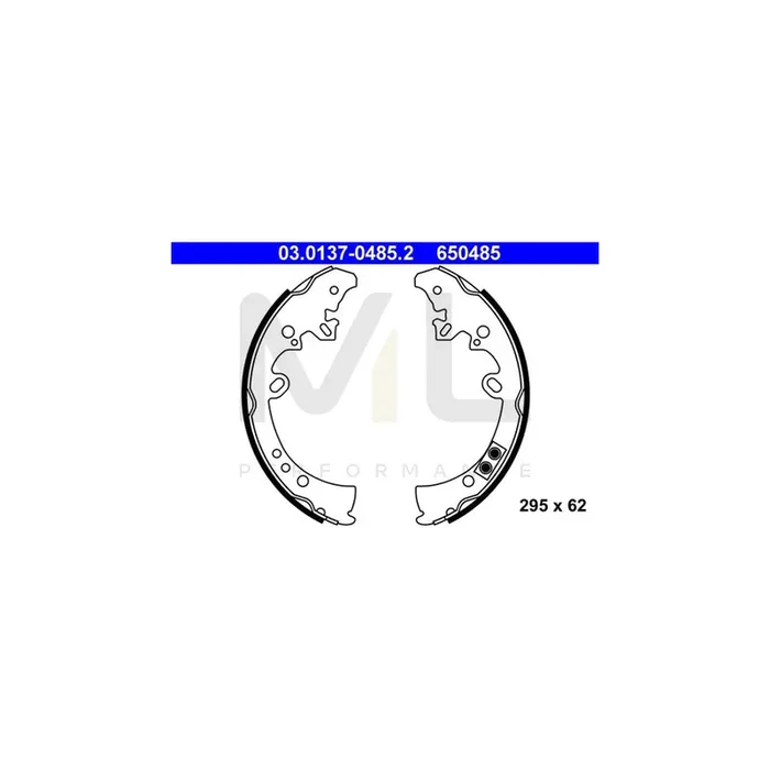 ATE 03.0137-0485.2 Brake Shoe Set without lever