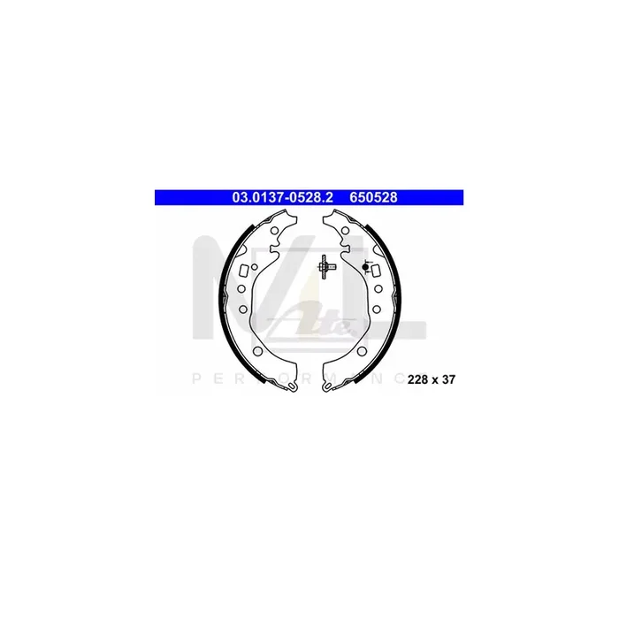 ATE 03.0137-0528.2 Brake Shoe Set without lever