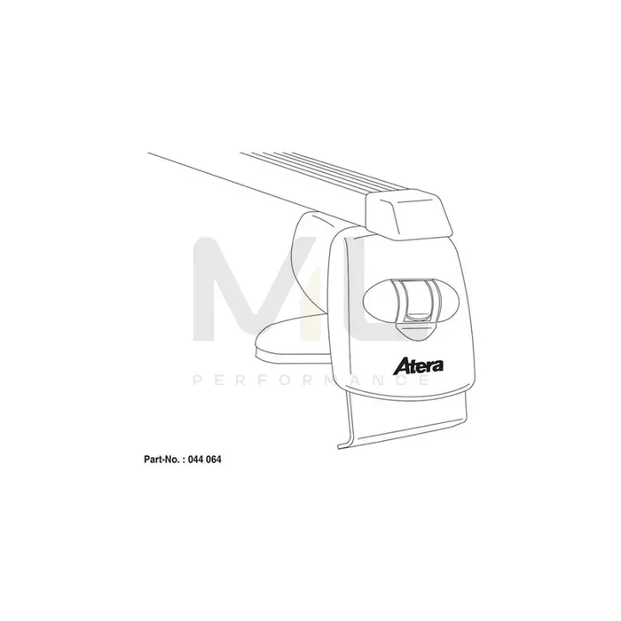 Atera Signo 044064 Roof bars for Audi A8 D3 (4E2, 4E8) for rain gutters, 122 cm, 100 kg, Steel