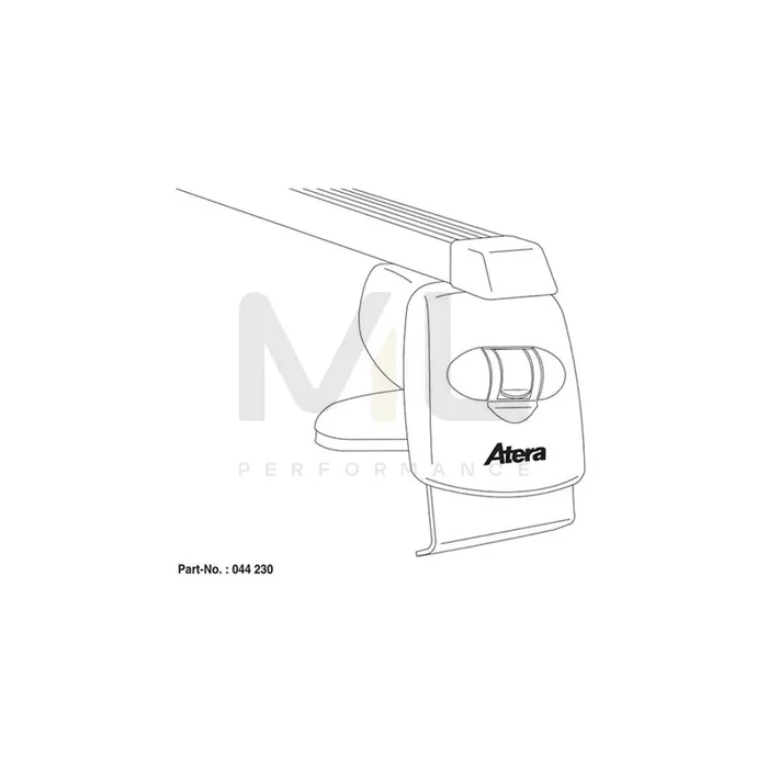 Atera Signo 044230 Roof bars for VW Polo V Hatchback (6R1, 6C1) for rain gutters, 122 cm, 75 kg, Steel