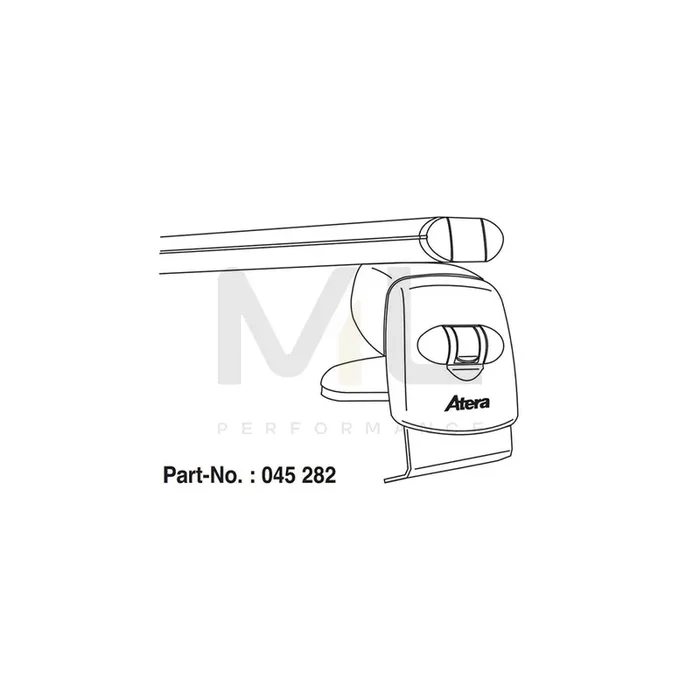 Atera Signo 045282 Roof bars for Audi A3 Sportback (8VA, 8VF) for rain gutters, 122 cm, 75 kg, Aluminium