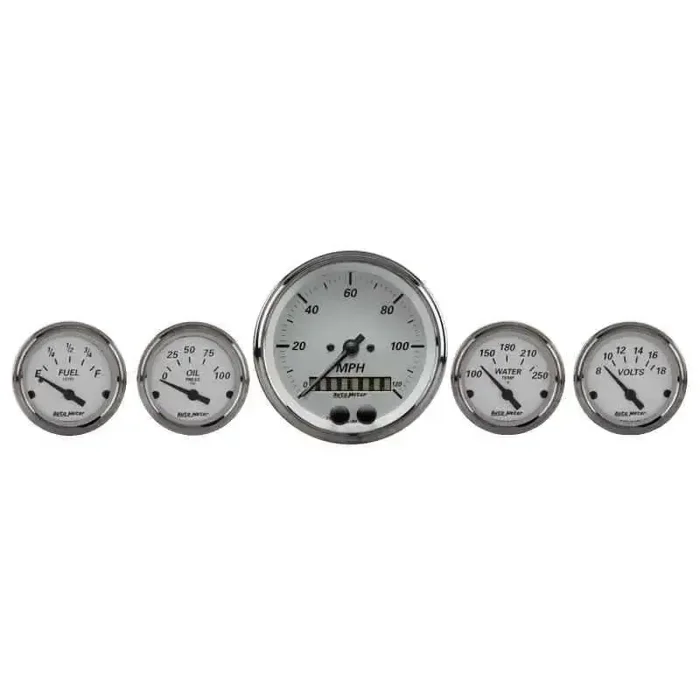 AutoMeter American Platinum 5PC. (3-3/8in. & 2-1/16in.) GPS Speedometer Gauge Kit