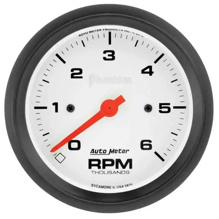 Autometer Phantom 6000RPM 3-3/8in. In-Dash Tachometer Gauge