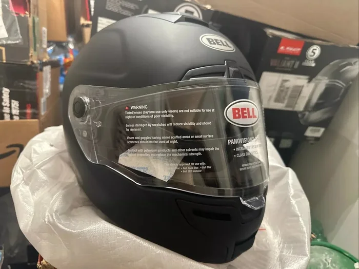 Bell SRT Helmet Predator Blackout Matte Black XX Large With Clear Visor