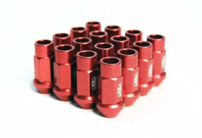 BLOX Racing Street Series Forged Lug Nuts Red 12 x 1.5mm – Set of 16 (New Design)