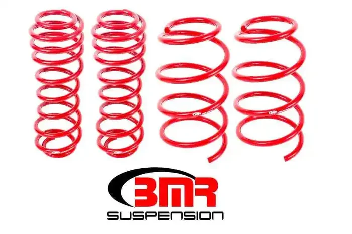 BMR 05-14 S197 Mustang GT Drag Version Lowering Springs (Set Of 4) – Red
