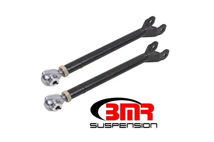 BMR 08-17 Challenger Lower Trailing Arms w/ Single Adj. Rod Ends – Black Hammertone