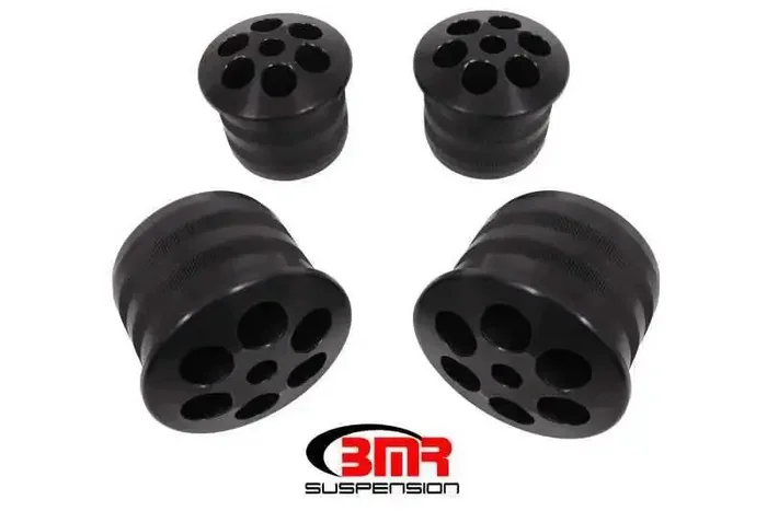 BMR 08-18 Dodge Challenger Aluminum Rear Cradle Bushings Kit – Black Anodized