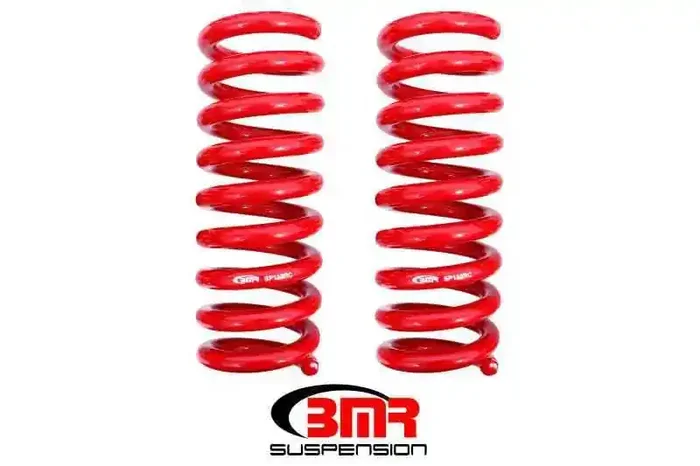 BMR 08-18 Dodge Challenger Rear Lowering Springs 1.25in Drop Performance Version – Red