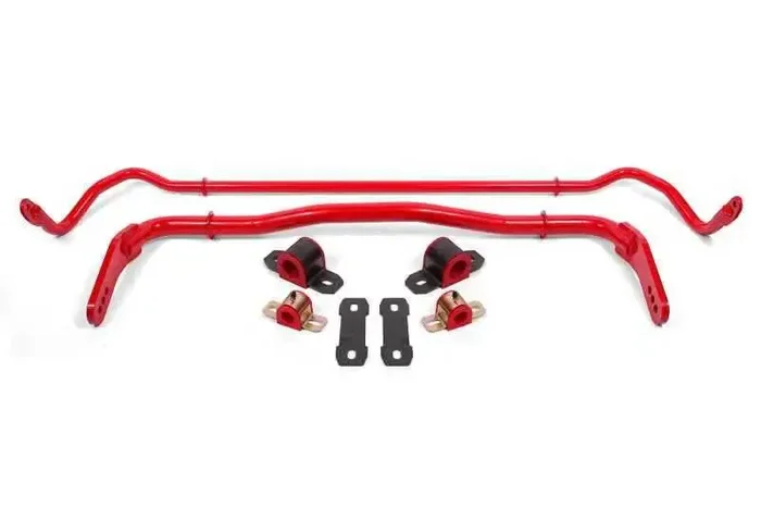BMR 08-19 Dodge Challenger Front/Rear Hollow 38mm/25mm Sway Bar Kit w/ Bushings – Red
