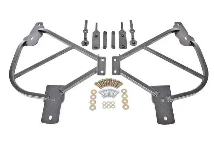 BMR 10-15 5th Gen Camaro Bolt-On Subframe Connectors – Black Hammertone