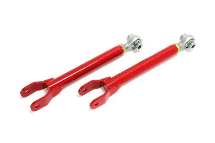 BMR 10-15 5th Gen Camaro Trailing Arms Rear w/ Single Adj. Rod Ends – Red