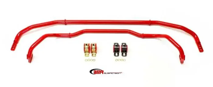 BMR 13-15 5th Gen Camaro Front & Rear Sway Bar Kit w/ Bushings – Red