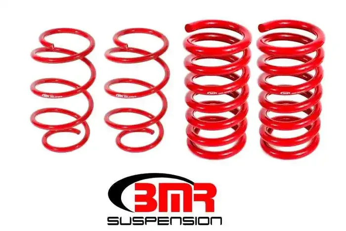 BMR 15-17 S550 Mustang Drag Version Lowering Springs (Set Of 4) – Red