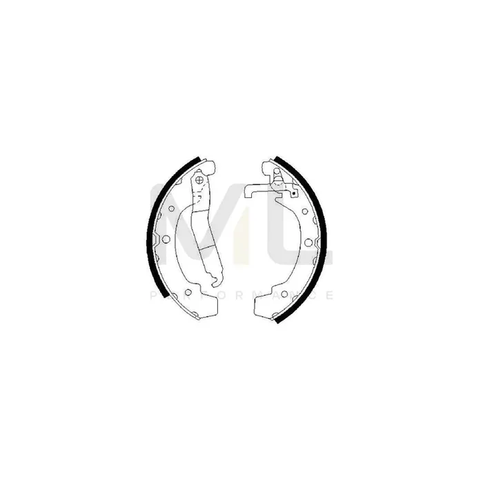 BOSCH 0 986 487 318 Brake Shoe Set for VW LT