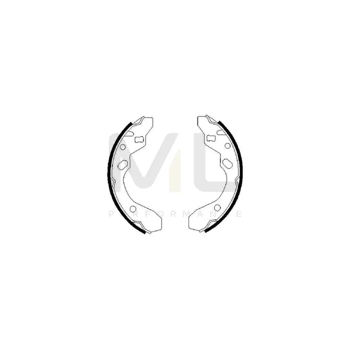 BOSCH 0 986 487 417 Brake Shoe Set