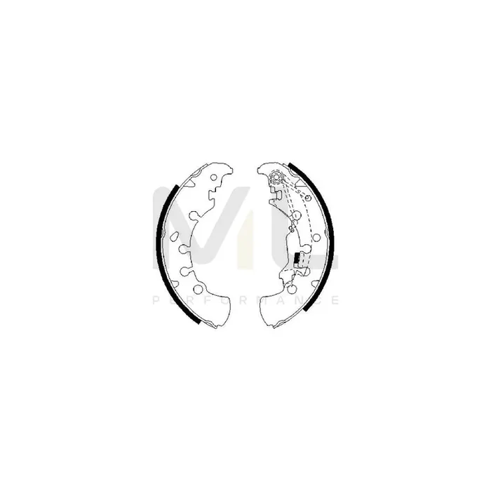 BOSCH 0 986 487 716 Brake Shoe Set