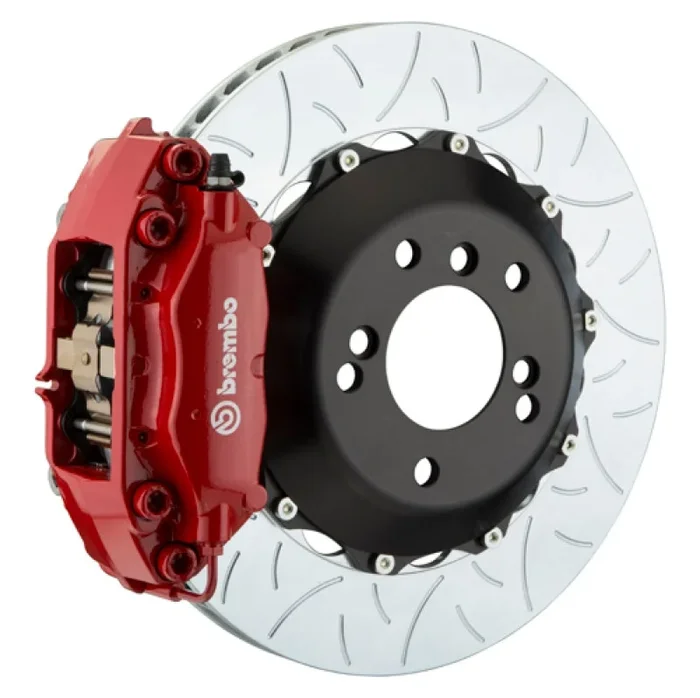 Brembo 01-02 Viper RT-10 Rear GT BBK 4 Piston Cast 345×28 2pc Rotor Slotted Type3-Red