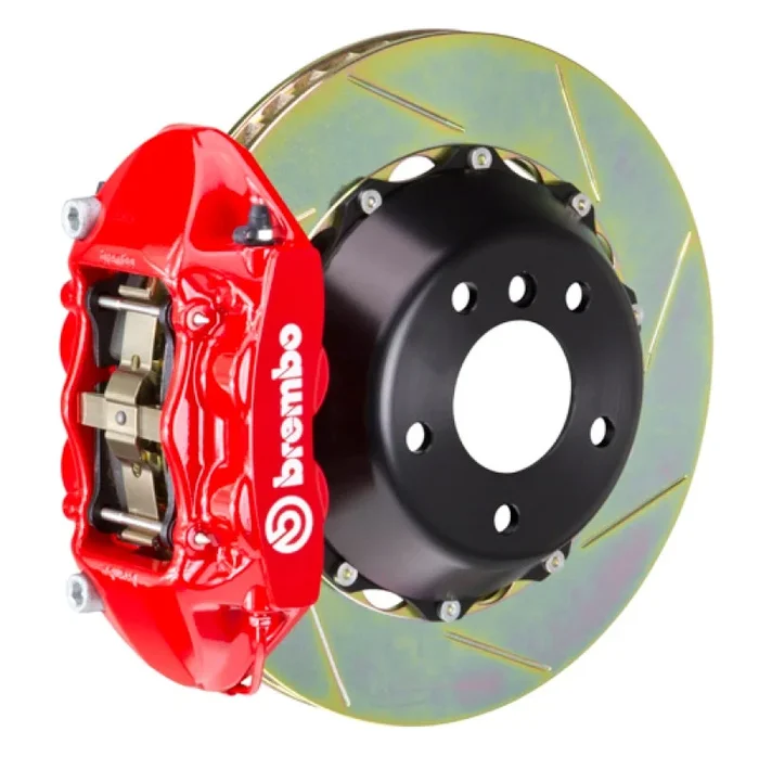 Brembo 06-11 ML320 Rear GT BBK 4 Piston Cast 380×28 2pc Rotor Slotted Type1-Red