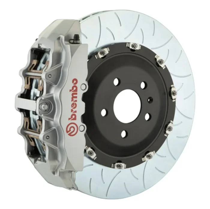 Brembo 06-13 Corvette Z06 Excl CC Brakes Fr GT BBK 6Pist Cast 380×34 2pc Rotor Slotted Type3-Silver