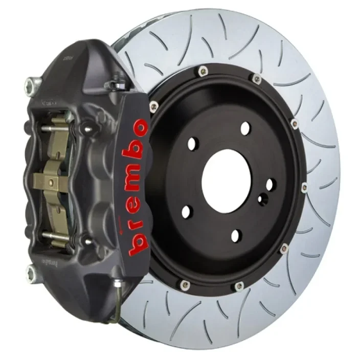 Brembo 08-09 CLK63 AMG Black Series Rr GTS BBK 4 Pist Cast 345×28 2pc Rotor Slotted Type3-Black HA