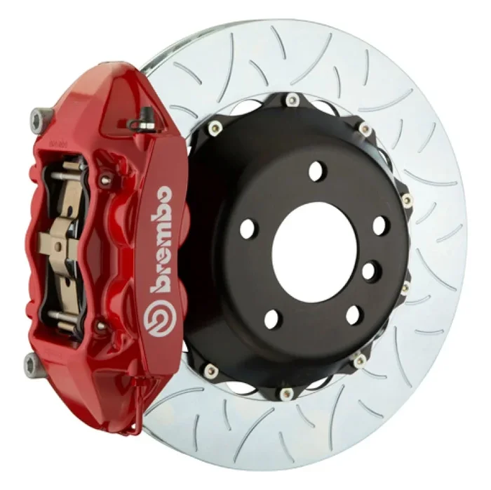 Brembo 08-12 Quattroporte Rr GT BBK 4Pist Cast 380×28 2pc Rotor Slotted Type3-Red