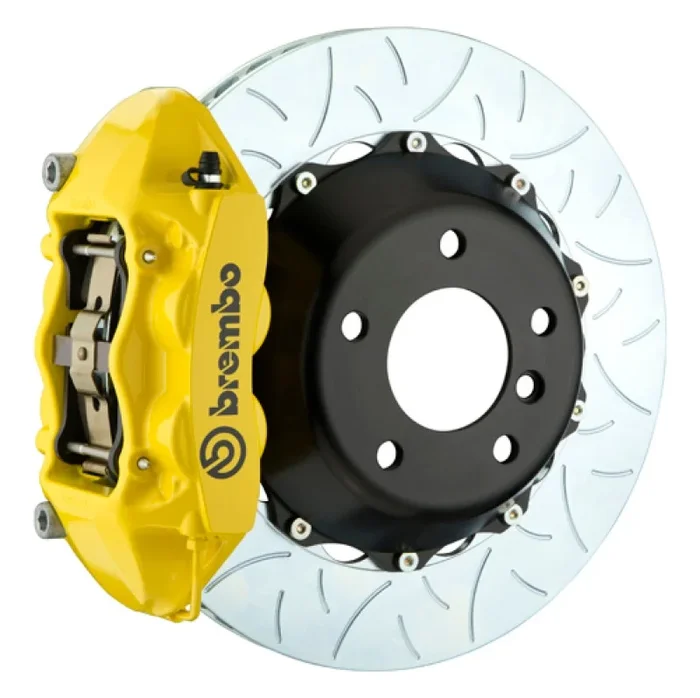 Brembo 15-17 F150 (Excl. Raptor) Rear GT BBK 4 Piston Cast 380×28 2pc Rotor Slotted Type3- Yellow