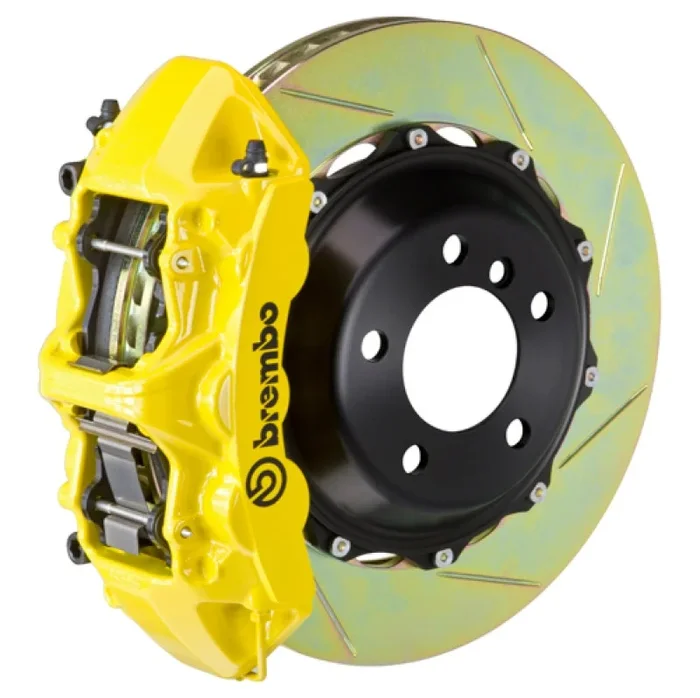 Brembo 93-98 Supra Front GT BBK 6 Piston Cast 355×32 2pc Rotor Slotted Type-1- Yellow