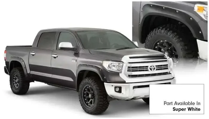 Bushwacker 16-18 Toyota Tundra Fleetside Pocket Style Flares 4pc 66.7/78.7/97.6in Bed – Super White