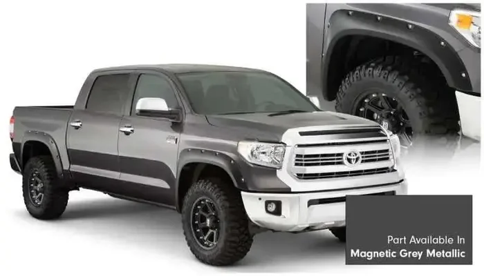 Bushwacker 16-18 Toyota Tundra Fleetside Pocket Style Flares 4pc – Magnetic Grey