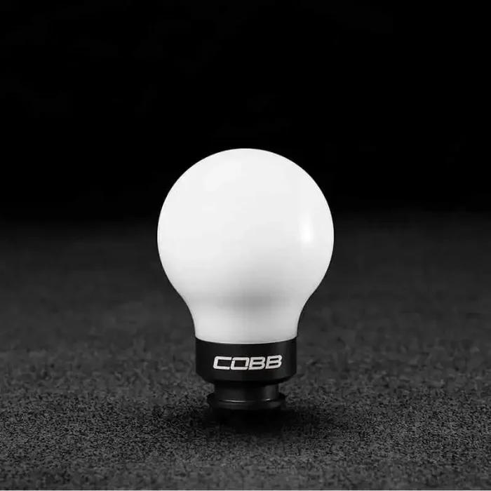 Cobb Subaru 5-Speed COBB Knob – White Knob w/ Stealth Black